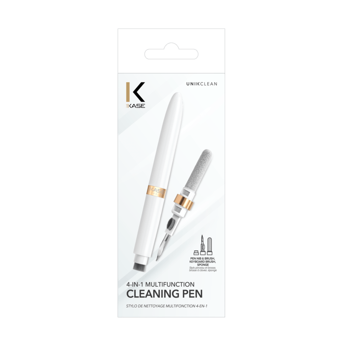 Stylo de nettoyage multifonction 4-en-1, Blanc Lumineux