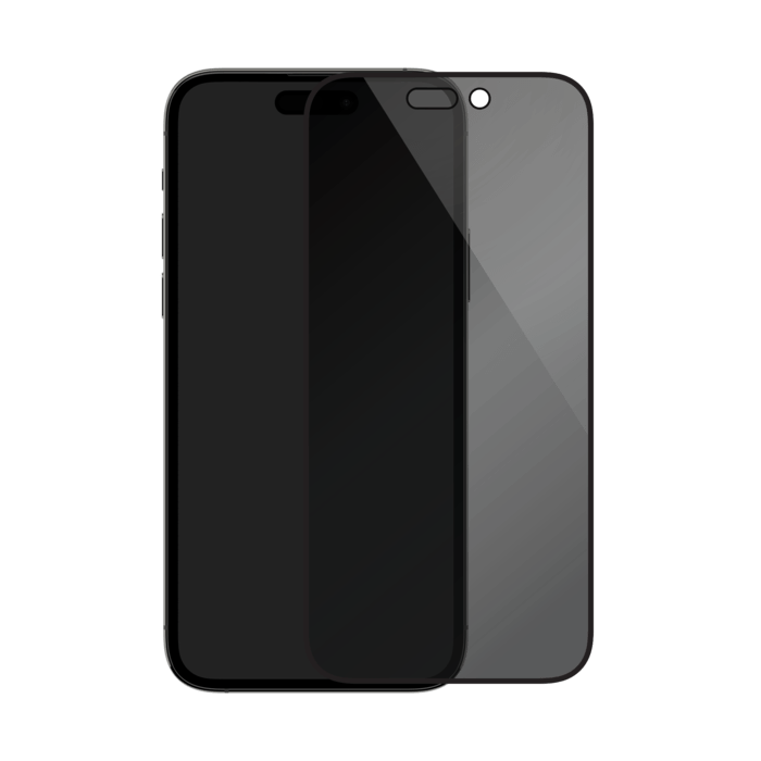Protection d'écran Privée en verre trempé (100% de surface couverte) pour Apple iPhone 14 Pro, Noir