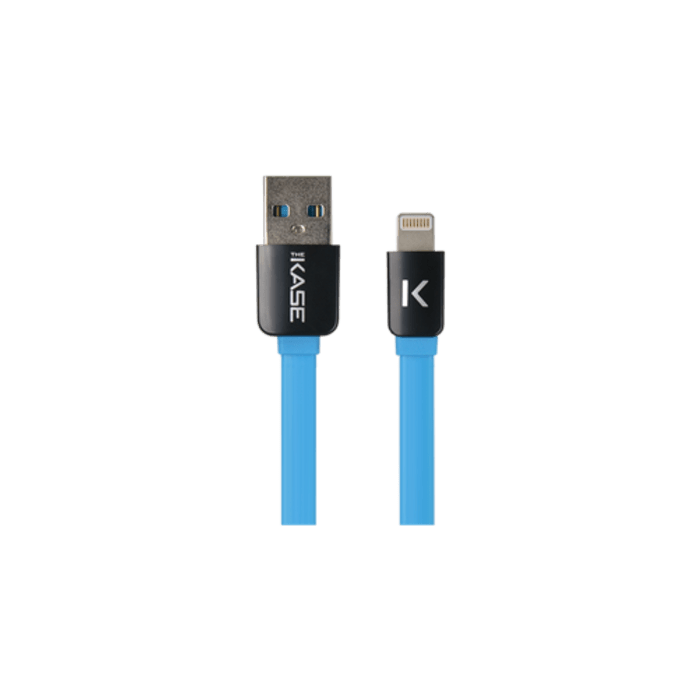Câble Lightning Plat vers USB (1m), Bleu Ciel