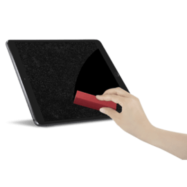 Spray nettoyant &eacute;cran 15ml avec microfibre 2-en-1 pour smartphones, tablettes & ordinateurs portables, Rouge ardent