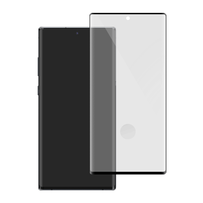 Protection d'&eacute;cran en verre tremp&eacute; Bord &agrave; Bord Incurv&eacute; pour Samsung Galaxy Note10+, Noir