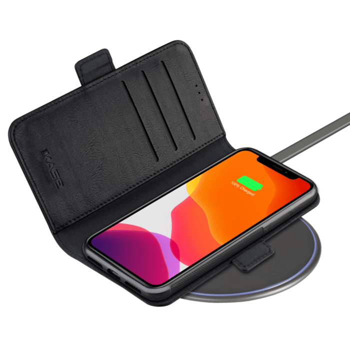 Robusto portafoglio e custodia magnetici 2 in 1 per Apple iPhone 11 Pro, Onyx Black