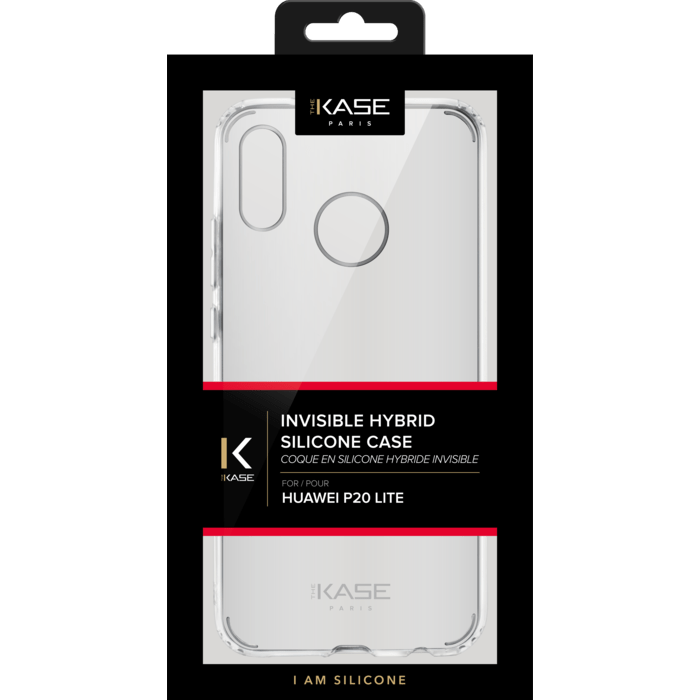 Coque hybride invisible pour Huawei P20 lite, Transparente