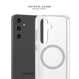 Coque antichoc magn&eacute;tique invisible Fabriqu&eacute; Avec du 75% Plastique Recycl&eacute; pour Samsung Galaxy S25 5G, Transparente