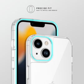 Coque antibact&eacute;rienne antichoc hybride invisible pour Apple iPhone 13, Transparente
