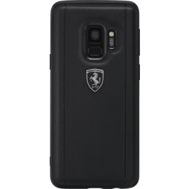 Ferrari Heritage Portofino Genuine Leather Case for Samsung Galaxy S9, Black