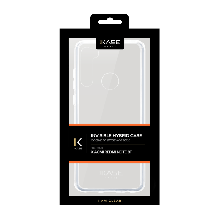 Coque hybride invisible pour Xiaomi Redmi Note 8T, Transparent