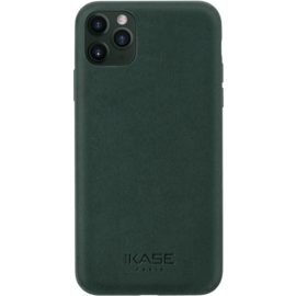Coque en Su&egrave;de Alcantara pour Apple iPhone 11 Pro Max, Vert minuit