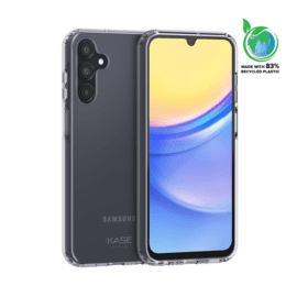 Coque hybride invisible fabriquée à 83 % de plastique recyclé pour Samsung Galaxy A15 5G 2023, transparente