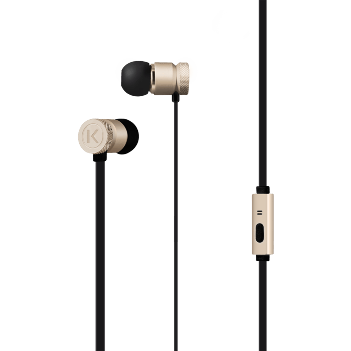 &Eacute;couteurs intra-auriculaires &agrave; isolation&nbsp;phonique&nbsp;haute fid&eacute;lit&eacute;, Or champagne