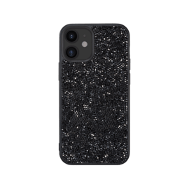 Coque Bling Strass pour Apple iPhone 12 mini, Noir Minuit
