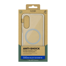 Coque antichoc magn&eacute;tique invisible Fabriqu&eacute; Avec du 75% Plastique Recycl&eacute; pour Samsung Galaxy S25 Edge 5G, Transparente