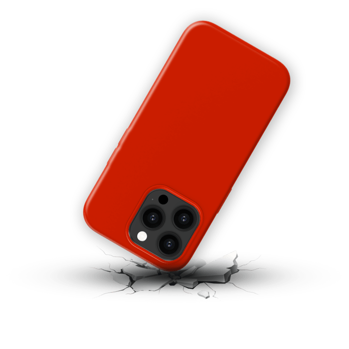 Coque antichoc en gel de silicone doux pour Apple iPhone 14 Pro, Rouge Ardent
