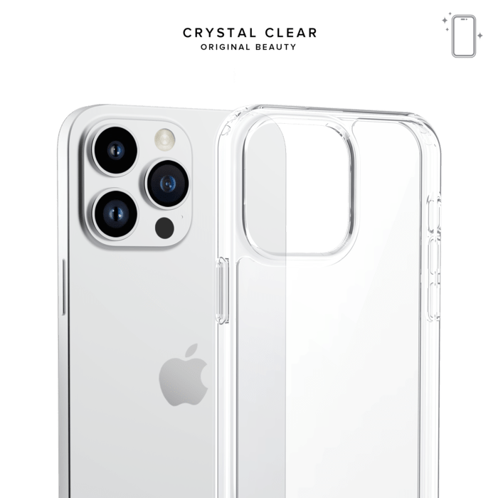 Coque hybride invisible pour Apple iPhone 14 Pro Max, Transparente