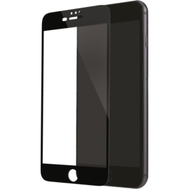 Protection d'&eacute;cran en verre tremp&eacute; (100% de surface couverte) pour Apple iPhone 6/6s/7/8 Plus, Noir