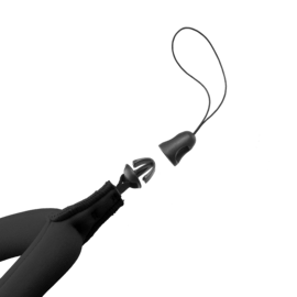 Dragonne flottante universelle en néoprène, noir de jais