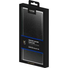 Diarycase Coque clapet en cuir v&eacute;ritable avec support aimant&eacute; pour Samsung Galaxy S8+, Noir L&eacute;zard