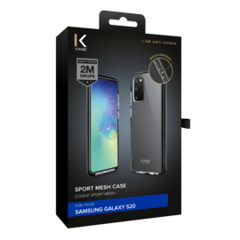 Coque Sport Mesh pour Samsung Galaxy S20, Noir de jais