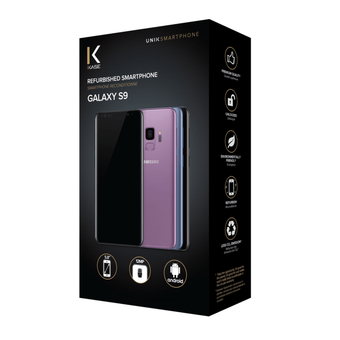 Galaxy S9 reconditionn&eacute; 64 Go, Noir, d&eacute;bloqu&eacute;