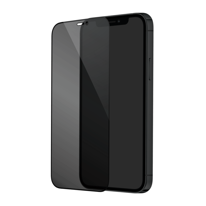 Full Coverage Privacy Tempered Glass Screen Protector for Apple iPhone 12 Pro Max, Black
