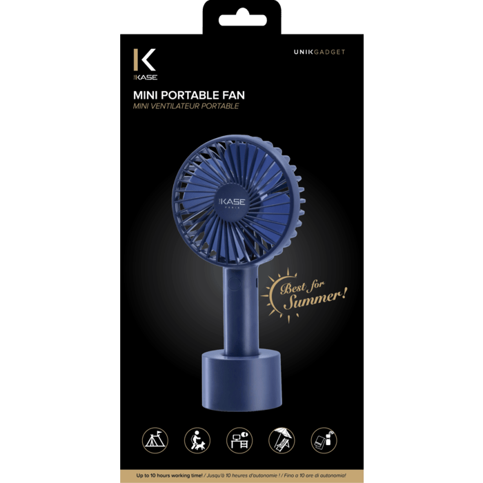 Mini Ventilateur Portable, Bleu Marine