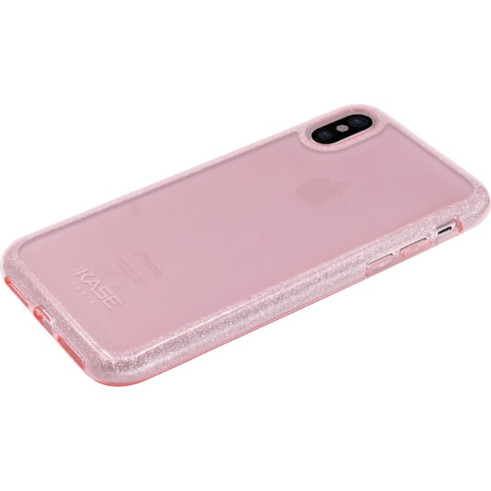 Coque slim&nbsp;paillet&eacute;e &eacute;tincelante (Edition contour) pour Apple iPhone X/XS Or Rose