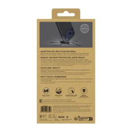 Coque antichoc en gel de silicone doux pour 55% de plastique recycl&eacute; Apple iPhone 17 Pro, Noir satin