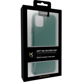Coque en Gel de Silicone Doux pour Apple iPhone 11 Pro Max, Vert Mousse