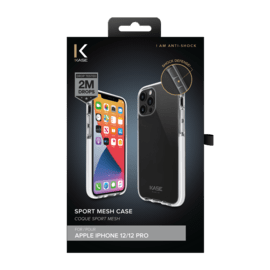 Coque Sport mesh pour Apple iPhone 12/12 Pro, Blanc Lumineux