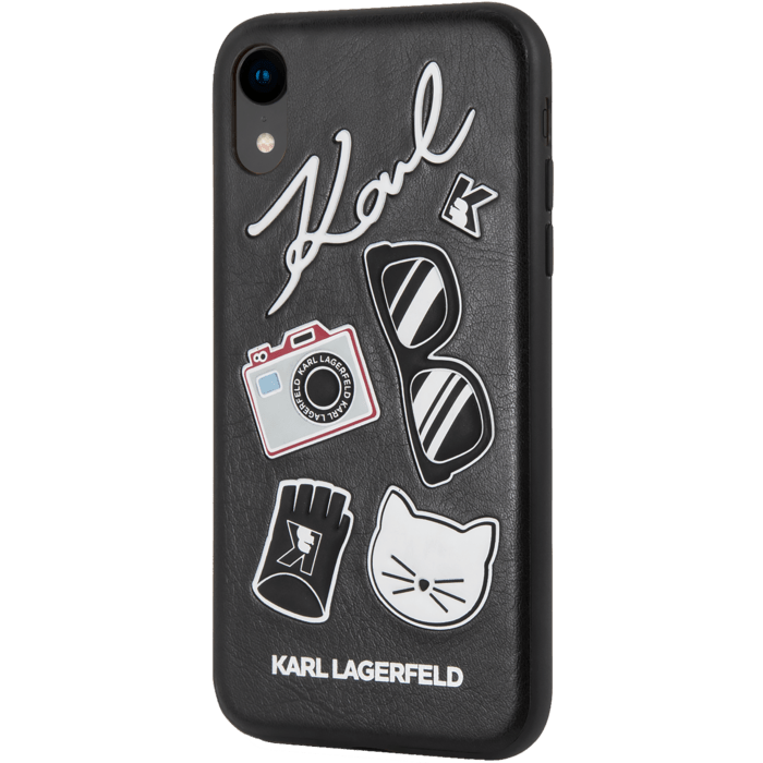 Karl Lagerfeld Pins Coque pour Apple iPhone XR, Noir