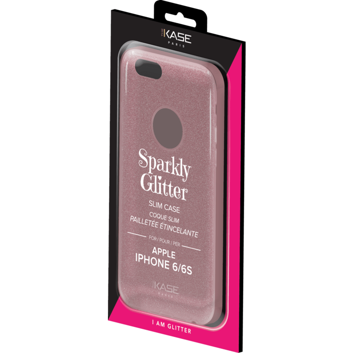 Coque slim&nbsp;paillet&eacute;e &eacute;tincelante pour Apple iPhone 6/6s, Or Rose
