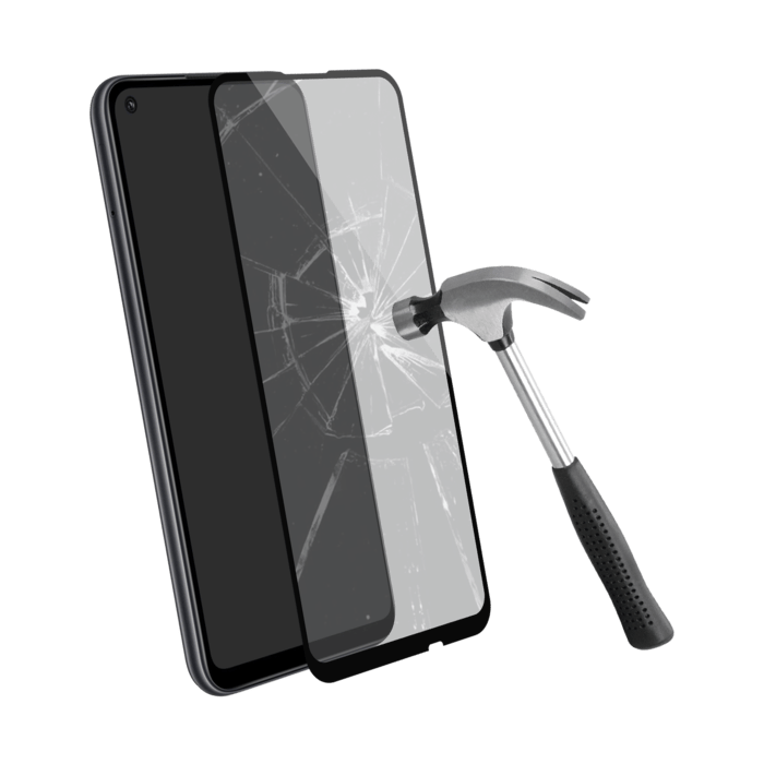 Protection d'&eacute;cran en verre tremp&eacute; (100% de surface couverte) pour Huawei P40 lite E, Noir