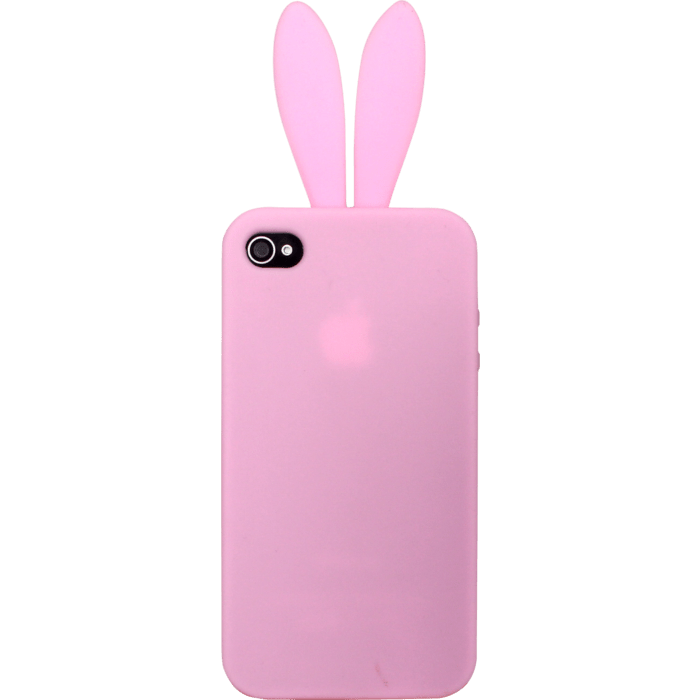 Coque pour Apple iPhone 4/4S, silicone Lapin Rose