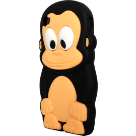 Coque pour Apple iPhone 4/4S, silicone Singe Noir