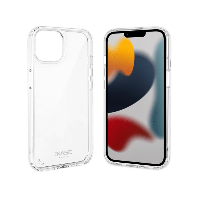 Coque antibact&eacute;rienne antichoc hybride invisible pour Apple iPhone 13 mini, Transparente