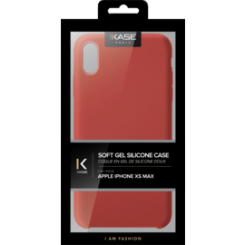 Coque en Gel de Silicone Doux pour Apple iPhone XS Max, Rouge Ardent