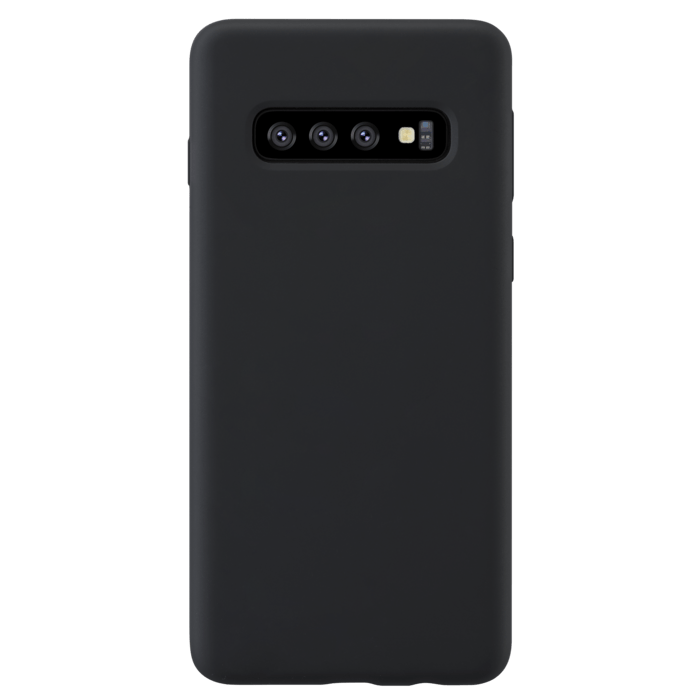 Coque en Gel de Silicone Doux pour Samsung Galaxy S10, Noir satin
