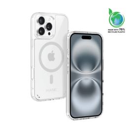 Coque antibact&eacute;rienne antichoc magn&eacute;tique invisible Fabriqu&eacute; Avec du 75% Plastique Recycl&eacute; pour Apple iPhone 16 Pro Max, Transparente
