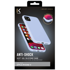 Anti-Shock Soft Gel Silicone Case for Apple iPhone 11, Lilac Blue