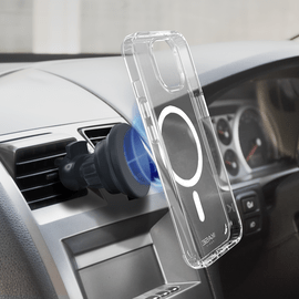 Coque antibact&eacute;rienne antichoc magn&eacute;tique invisible pour Apple iPhone 14, Transparente