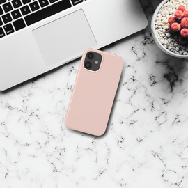 (O) Coque antichoc en gel de silicone doux pour Apple iPhone 12 mini, Rose Sable