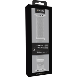 Bracelet mesh en acier inoxydable pour Apple Watch&reg; Series 1/2/3/4 42/44mm, Argent