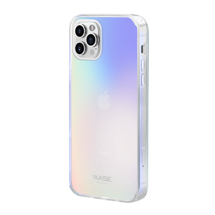 Coque hybride invisible iridescente pour Apple iPhone 12 Pro Max, Iridescente