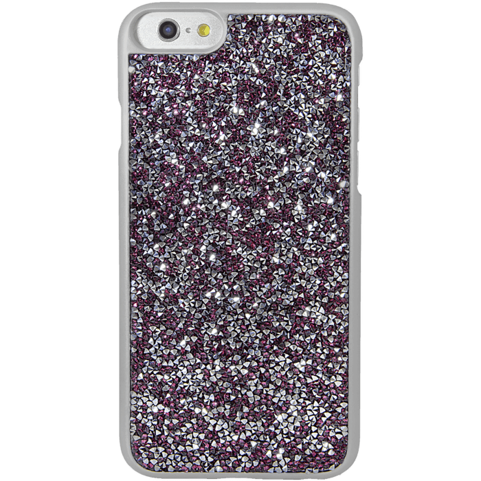 Coque Bling Strass pour Apple iPhone 6/6s, Pink Flambe & Argent