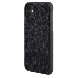 (O)Coque Bling Strass pour Apple iPhone 11, Minuit Noir