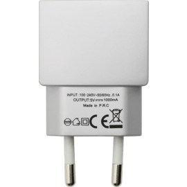 Case Universal Mono USB Charger (EU) 1A, Silver