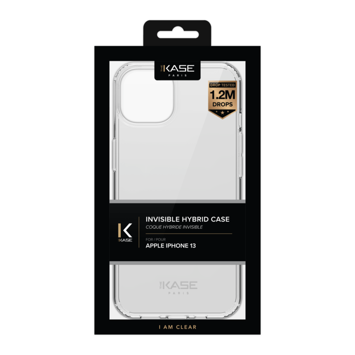 Coque hybride invisible pour Apple iPhone 13, Transparente