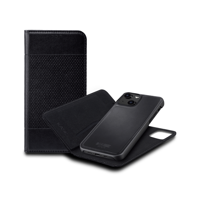 &Eacute;tui et Coque slim magn&eacute;tique 2-en-1 GEN 2.0 pour Apple iPhone 13 mini, Noir