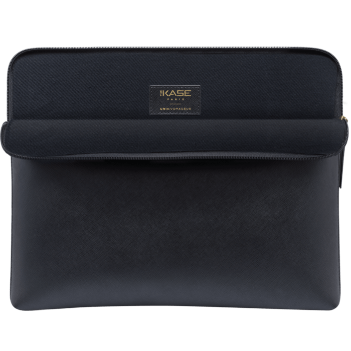 Saffiano Genuine Leather Sleeve for 13-inch MacBook Pro, MacBook Air & MacBook Pro Retina, Midnight Black