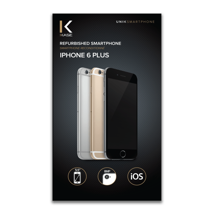 iPhone 6 Plus reconditionn&eacute; 64 Go, Argent, d&eacute;bloqu&eacute;